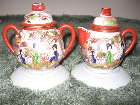 ar oc. . Vintage geisha girl tea set